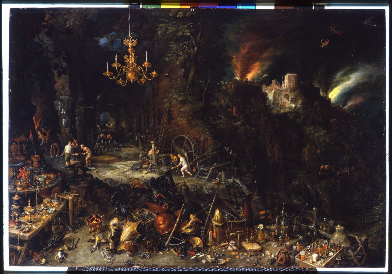حريق Brueghel Jan I (1568-1625) 1621 (زيت على قماش) بواسطة جان الأكبر بروغل