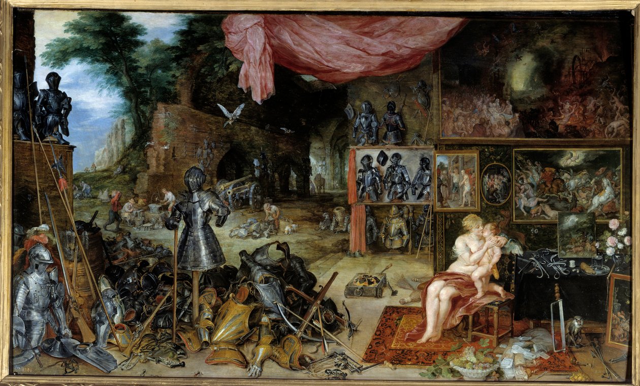 المسه. رمزية الحواس الخمس لوحة بواسطة Jan I Brueghel Dit De Velours (1568-1625) Ec. Flam بواسطة جان الأكبر بروغل