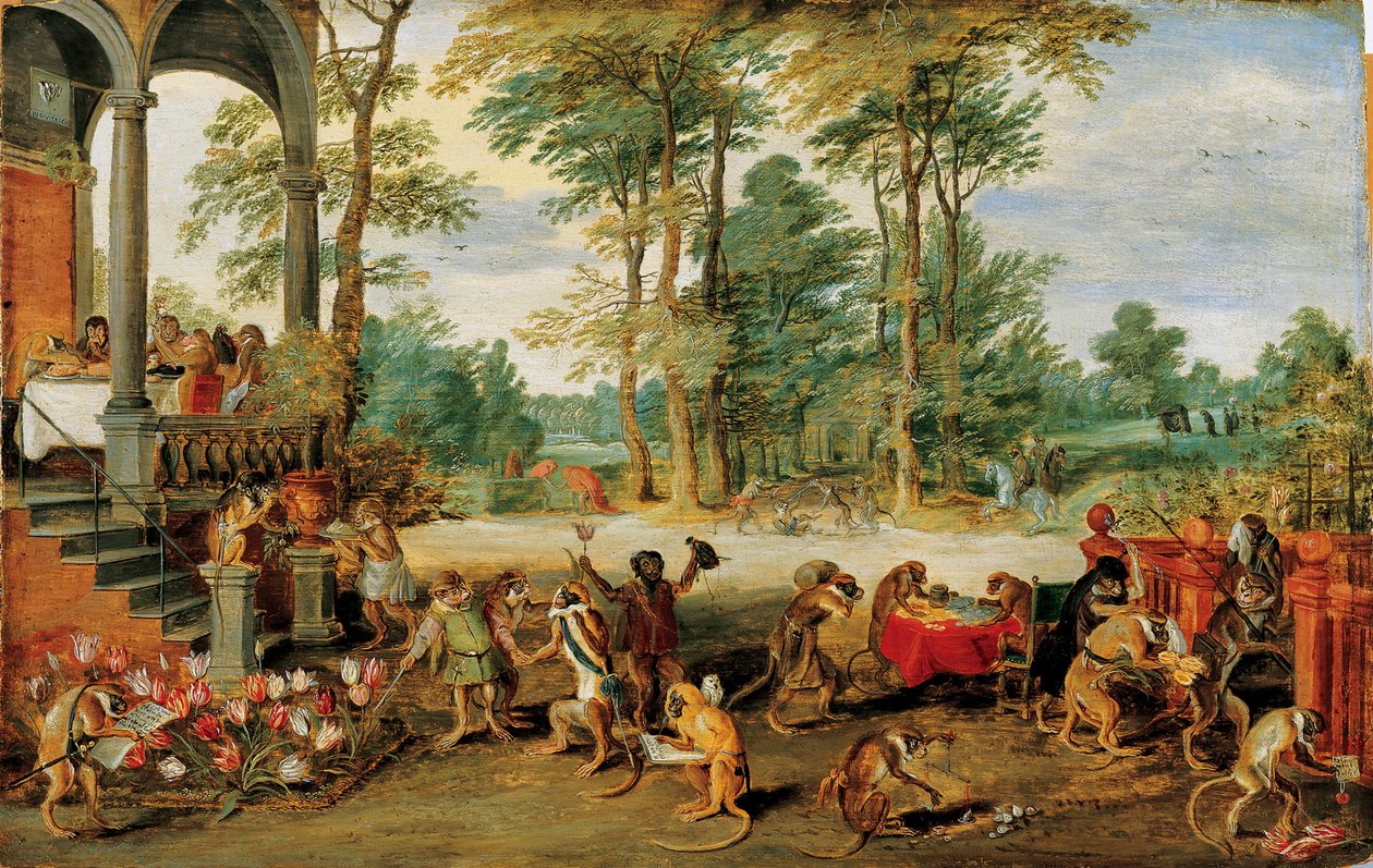 هجاء جنون التوليب ، ج. 1640 (زيت على خشب) بواسطة يان الأصغر Bruegel