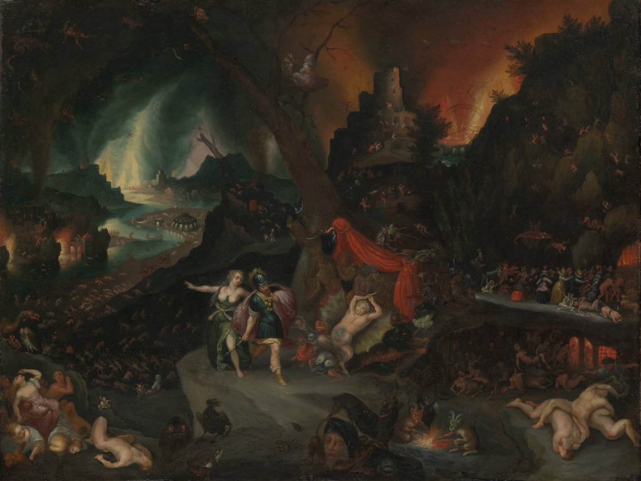 اينيس والعرافة في العالم السفلي بواسطة يان الأصغر Bruegel