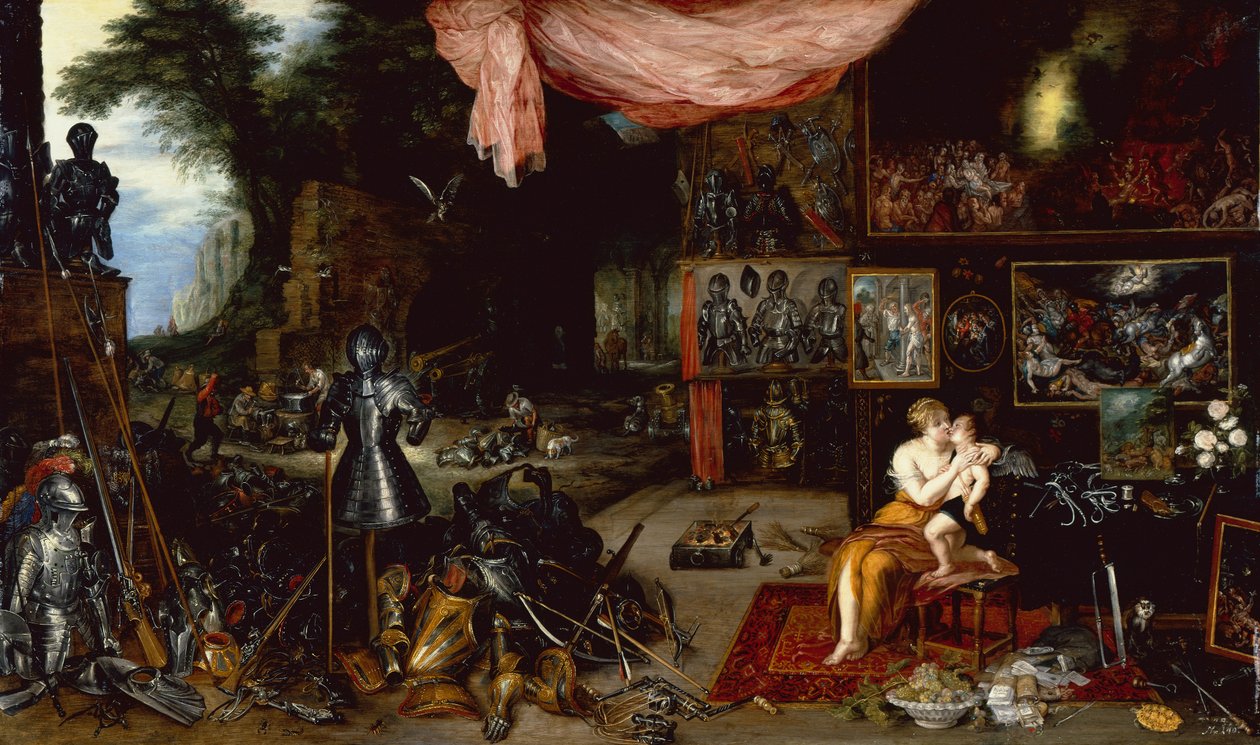 الحواس الخمس ، اللمس (زيت على اللوح) بواسطة يان الأصغر Bruegel
