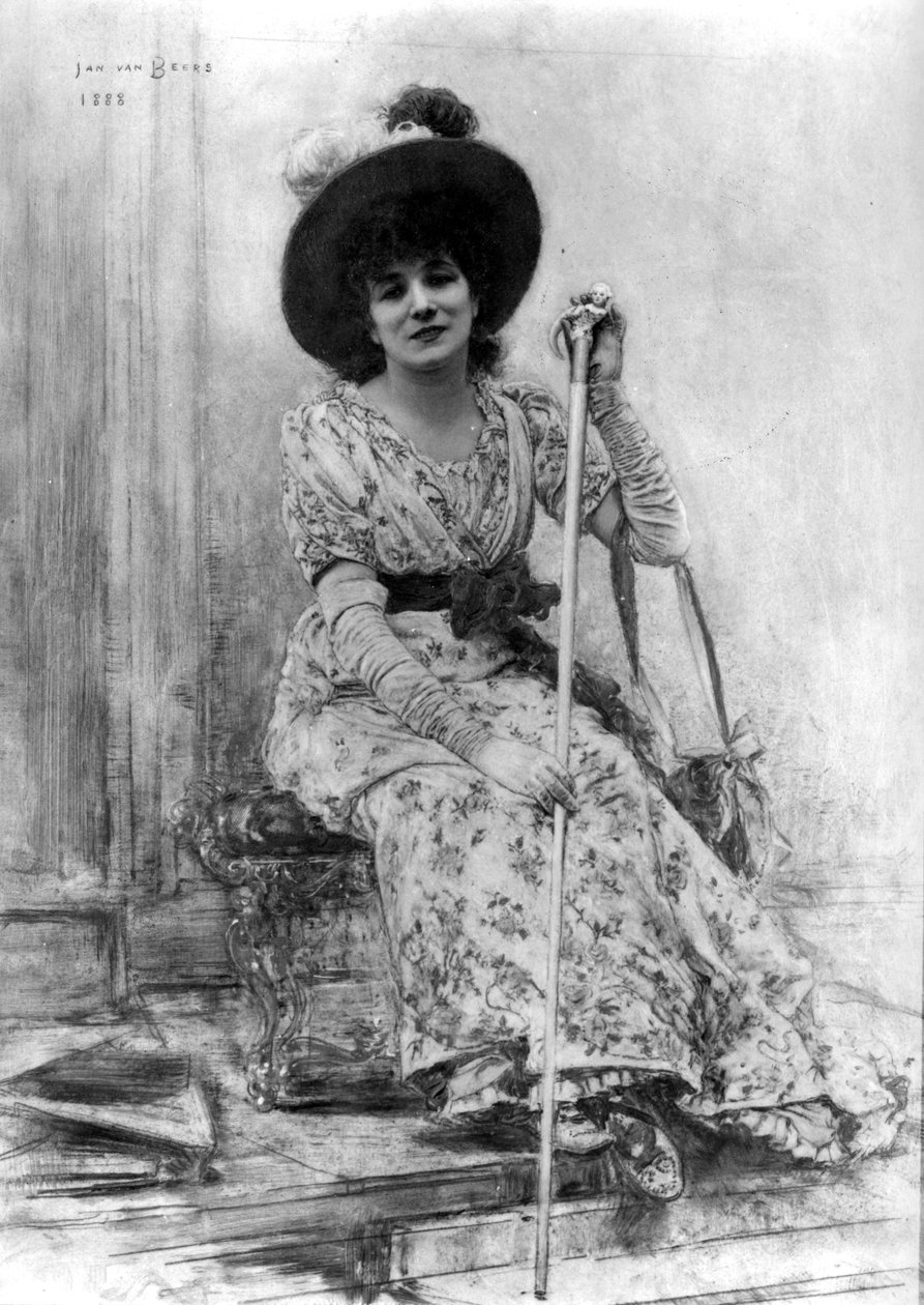صورة لسارة برنهارد (1844-1923) بواسطة جان فان بيرز