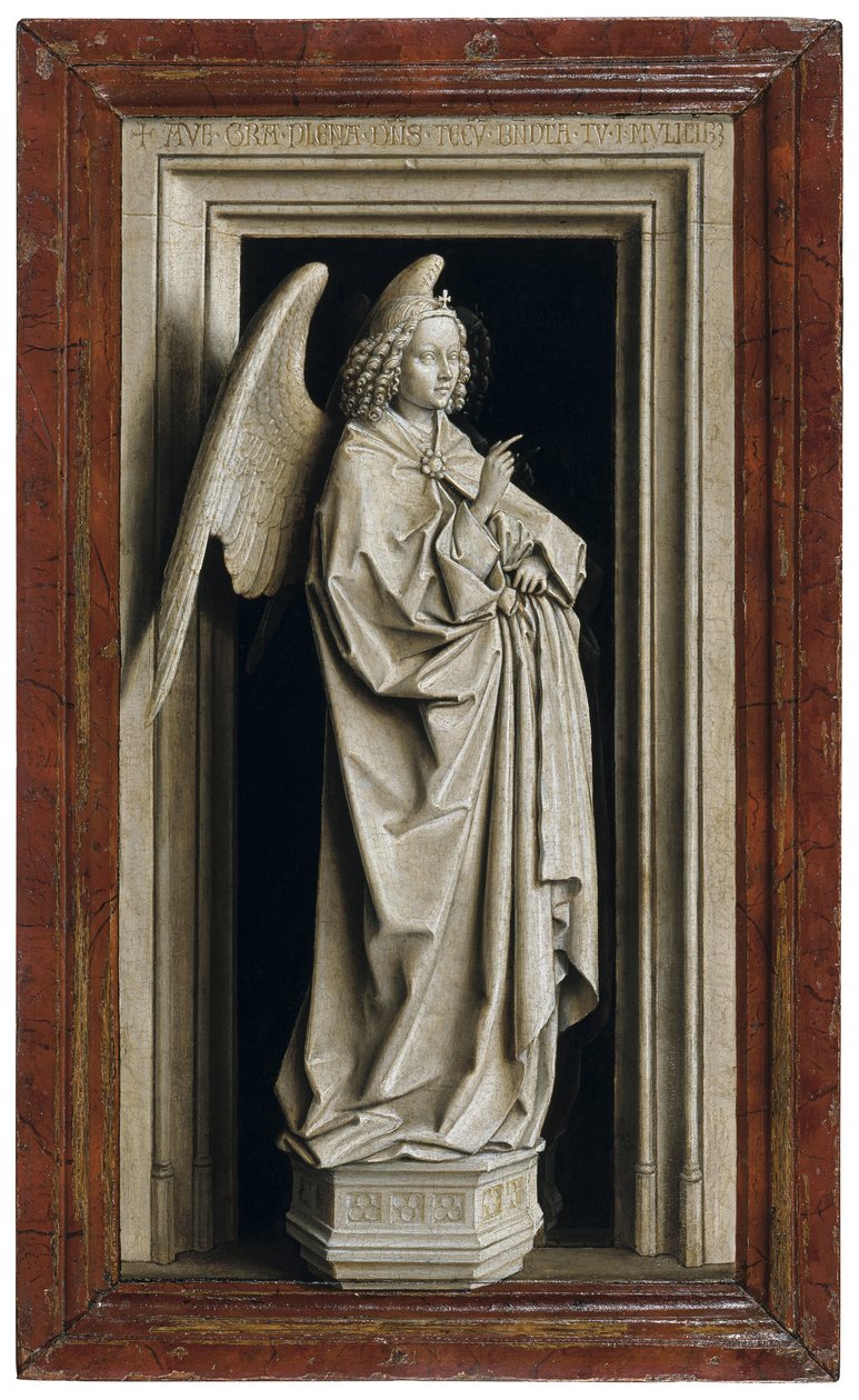البشارة Diptych ، اللوحة اليسرى ، 1434-1435 بواسطة جان فان إيك