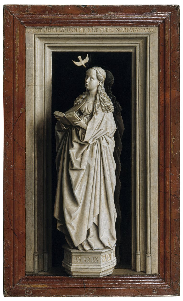 البشارة Diptych ، اللوحة اليمنى ، 1434-1435 بواسطة جان فان إيك