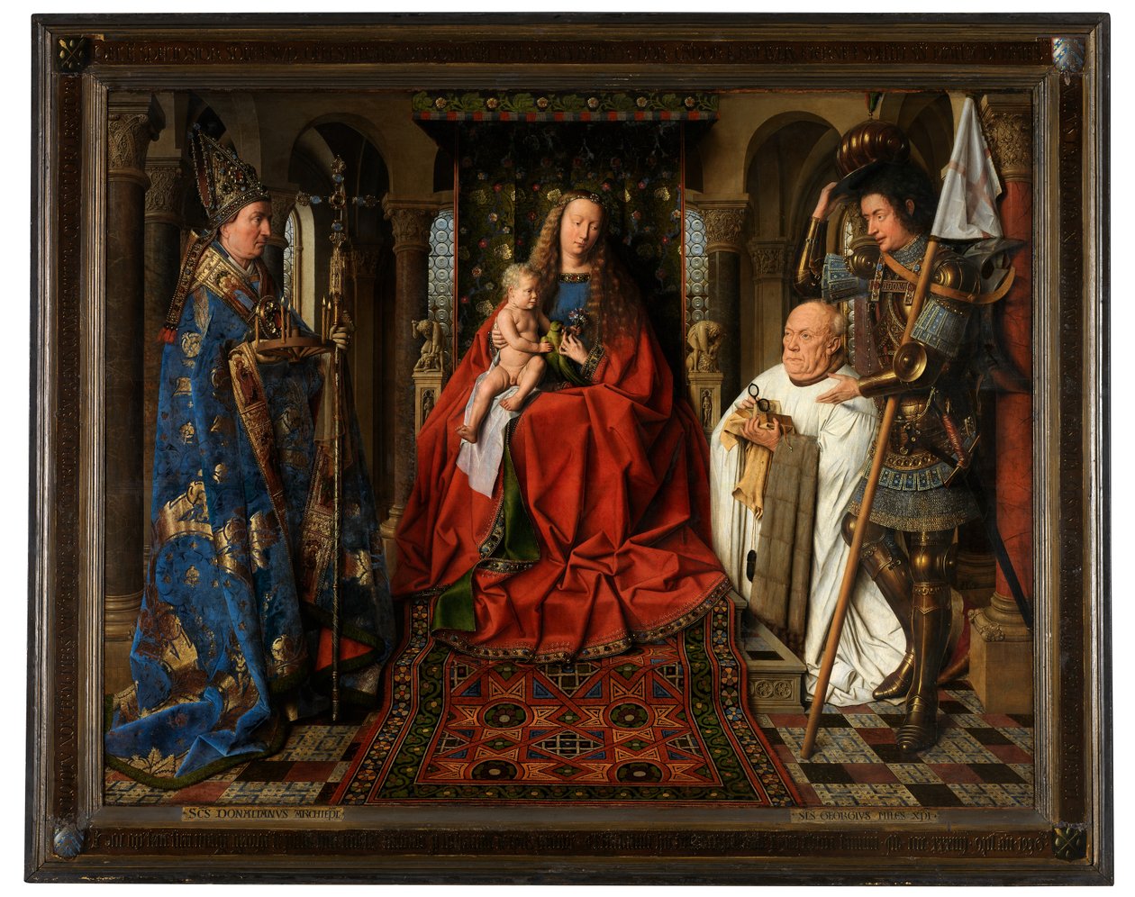 العذراء والطفل مع Canon Joris van der Paele بواسطة جان فان إيك