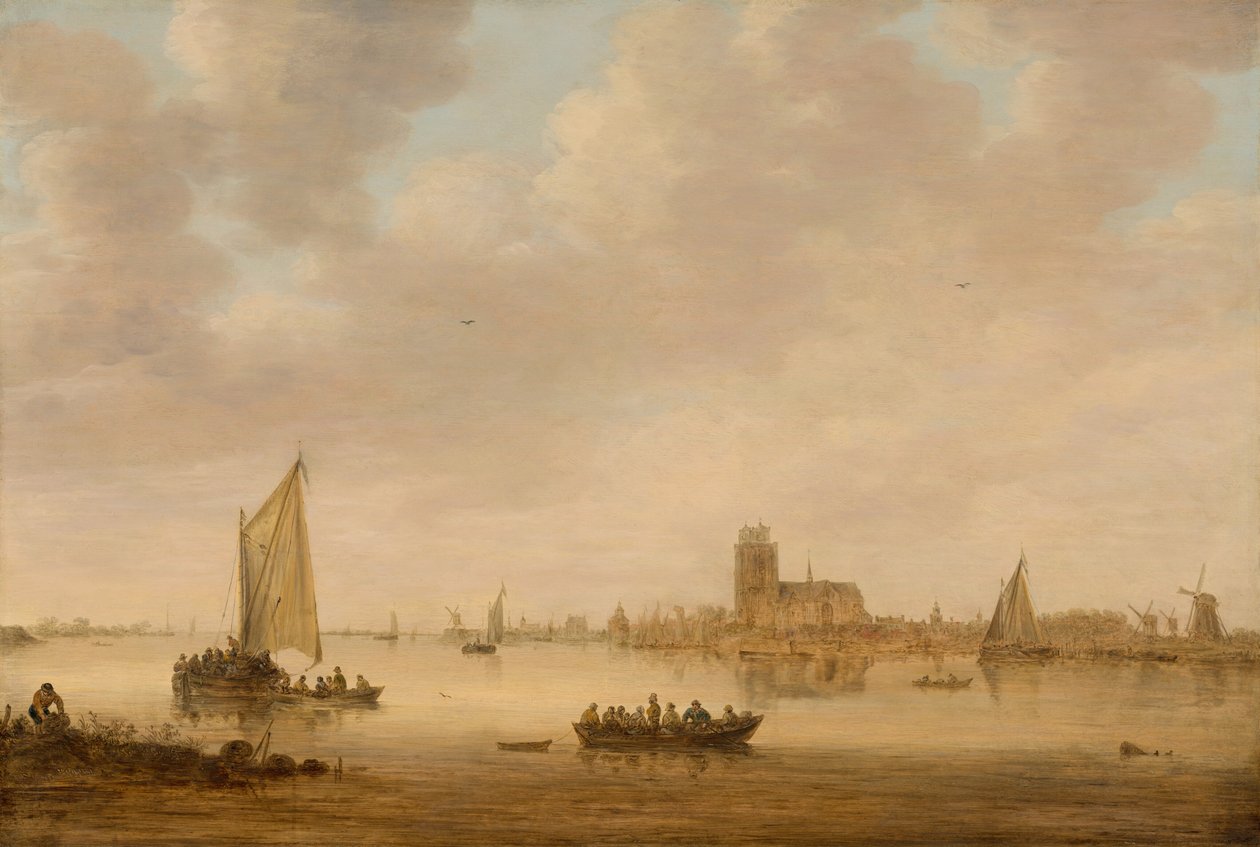 منظر لدوردريخت من Dordtse Kil ، 1644. بواسطة جان فان جوين
