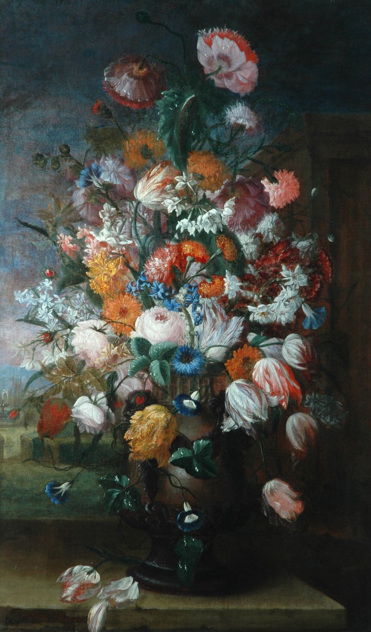 الزهور ، دراسات مع القزحيات ، 1682 بواسطة جان فان هويسم