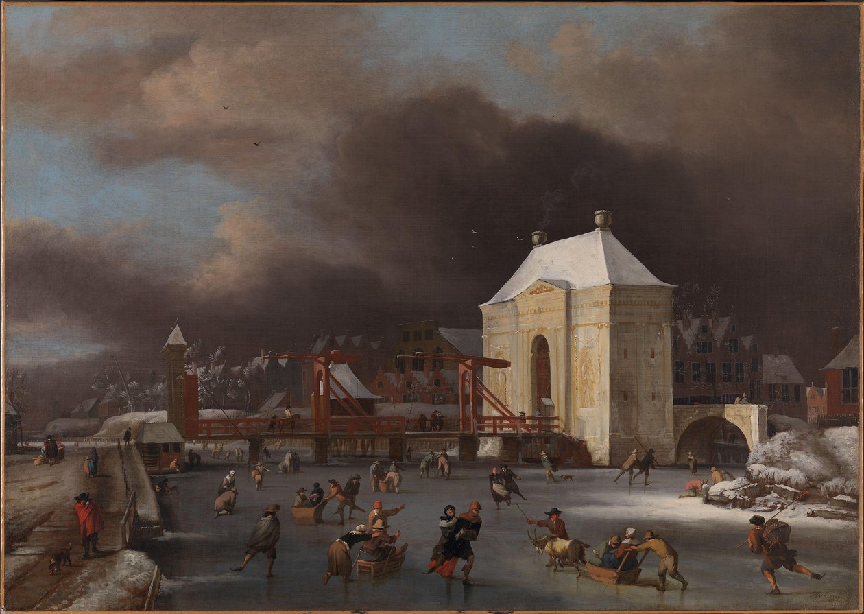 منظر ل Heiligewegspoort في أمستردام ، حوالي 1660-80 (زيت على قماش) بواسطة غلاية جان فان الثالث
