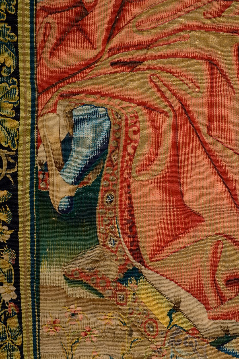 نسيج فلمنكي. Patrimonio Nacional (Despedida de Cristo / Despedida de Cristo / المسيح يقول وداعا لأمه). سلسلة: El Dosel de Carlos V / The Heaven of Charles V. بواسطة جان فان الثاني كونينكسلو