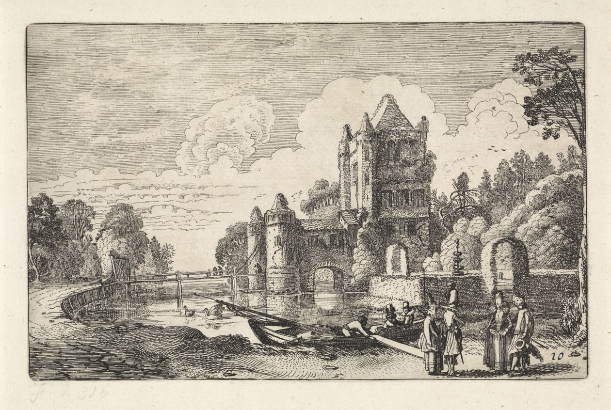 منظر طبيعي مع Amsterdamse Poort في هارلم المناظر الطبيعية (عنوان المسلسل) Amenissimae aliquot Requculae (عنوان السلسلة) بواسطة جان فان دي فيلدي (الثاني)
