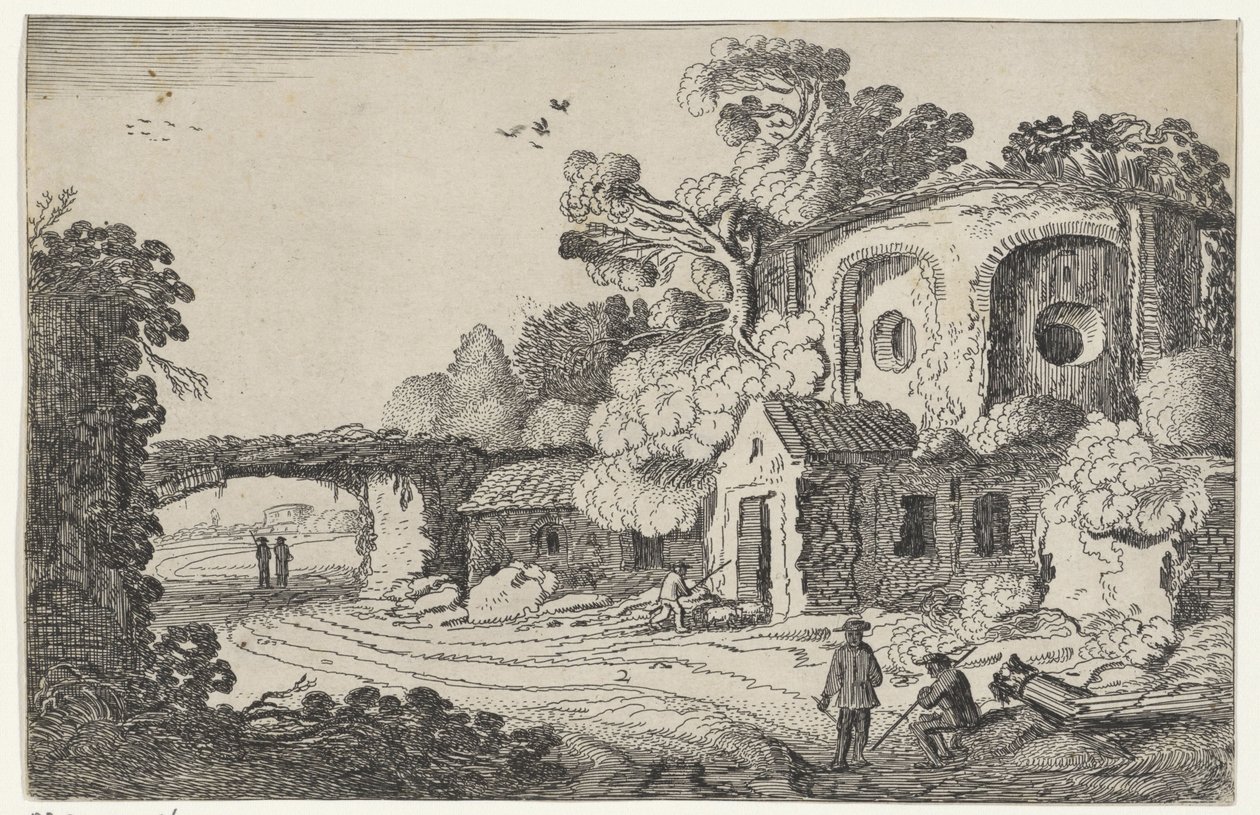 اجتمع Landschap مع oude burcht أطلال في المناظر الطبيعية (عنوان المسلسل) الآثار القديمة وبعض أجمل المناطق (عنوان السلسلة) بواسطة جان فان دي فيلدي (الثاني)