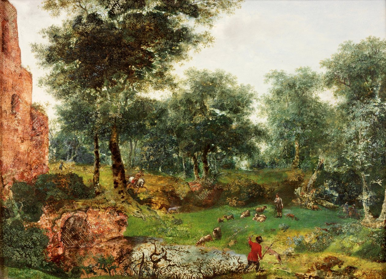 المناظر الطبيعية المشجرة ، c.1690-1700 بواسطة جان فان دير هايدن