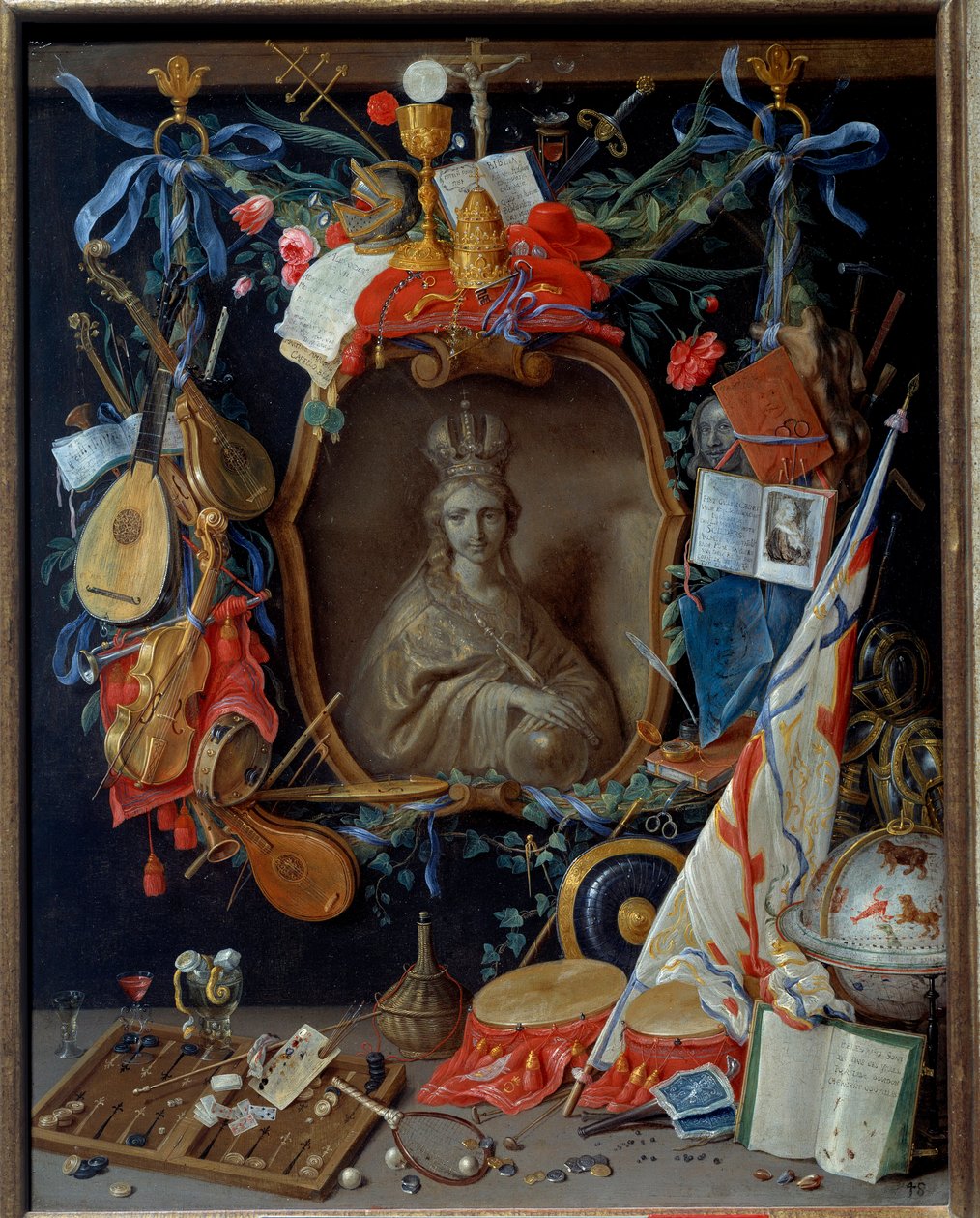 العذراء محاطة برموز الغرانيت. لوحة جان الأول كيسيل العجوز (1626 - 1679) بواسطة جان فان الأكبر كيسيل