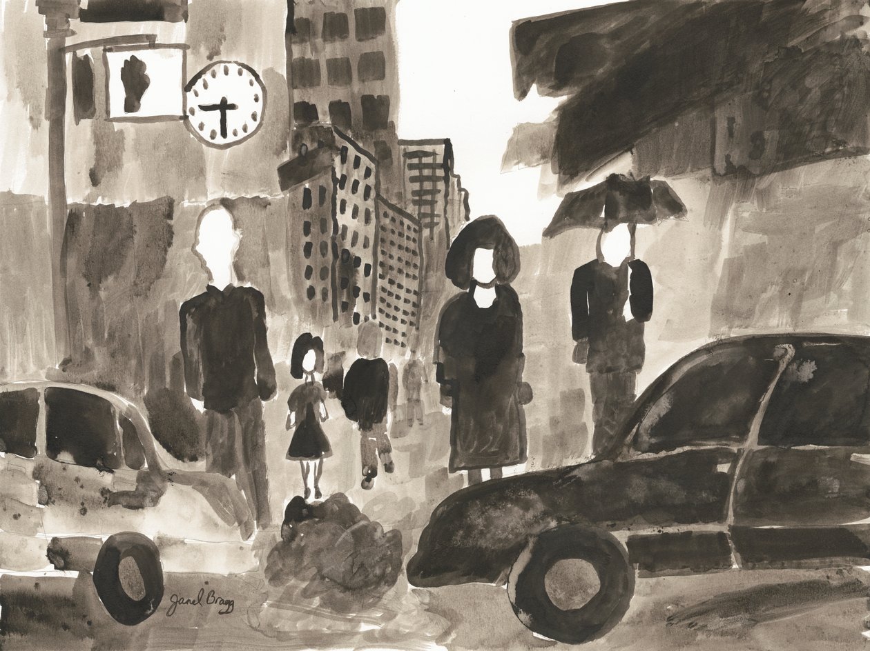 ملخص مانهاتن I، ج.، 2014 (حبر على ورق) بواسطة جانيل براج