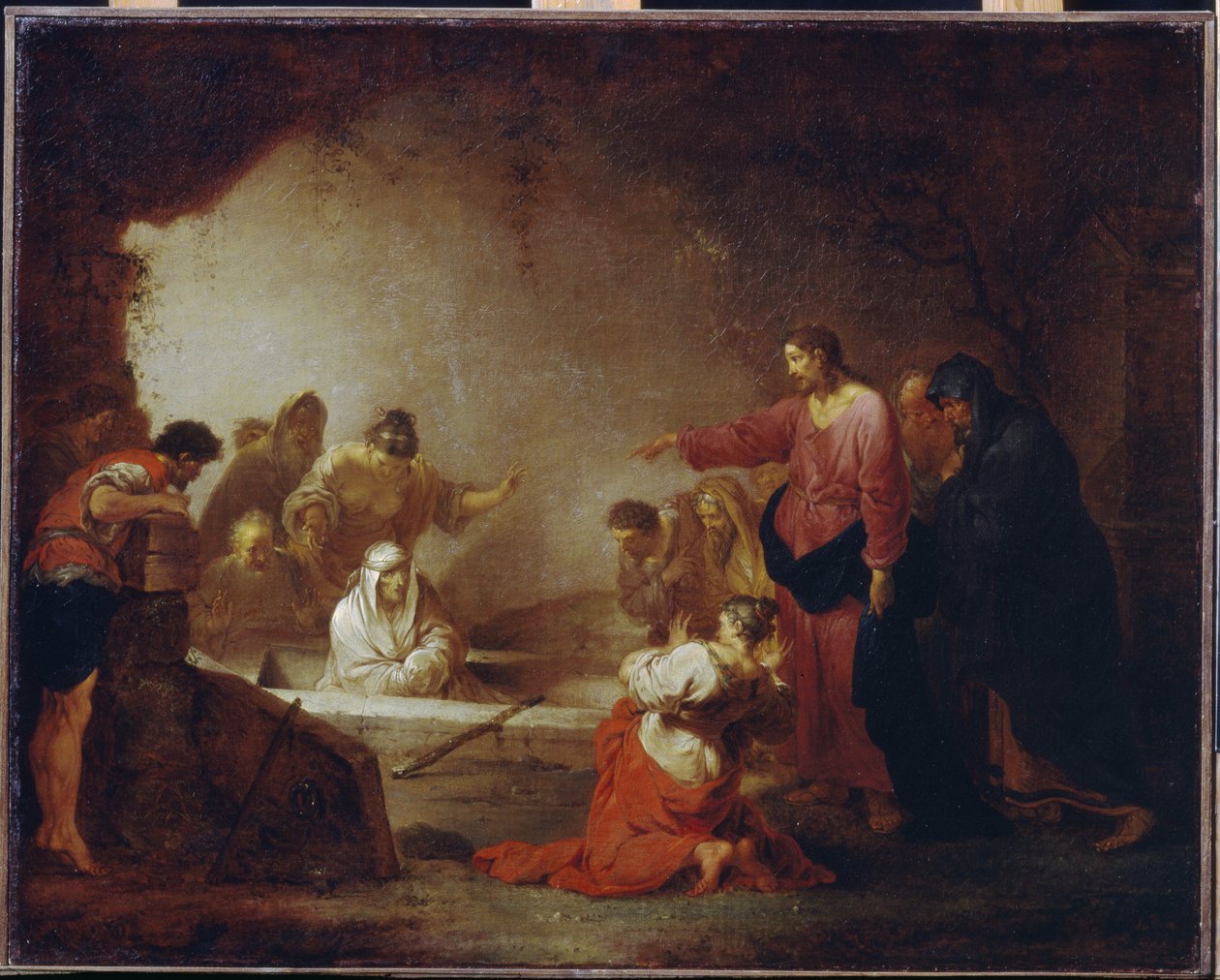 تربية لعازر. (لعازر بيت عنيا). لوحة ليوهان روسو جانواريوس زيك (1730-1797) ، زيت على قماش ، حوالي 1793. الفن الألماني في القرن الثامن عشر. State A. متحف بوشكين للفنون الجميلة ، موسكو. بواسطة Januarius Zick