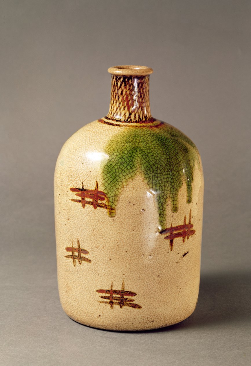 زجاجة زكية ، من Oribe (سيراميك) بواسطة المدرسة اليابانية