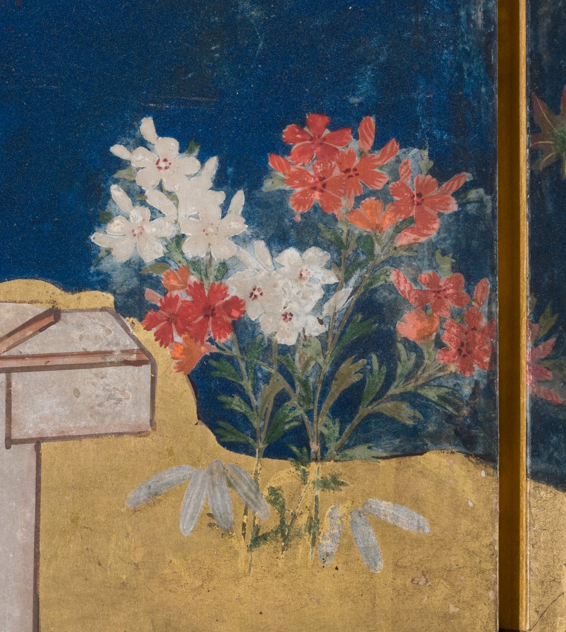 تفاصيل الربيع في القصر ، شاشة سداسية من حكاية جينجي ، c.1650 (حبر ، ألوان وذهب على ورق) بواسطة المدرسة اليابانية