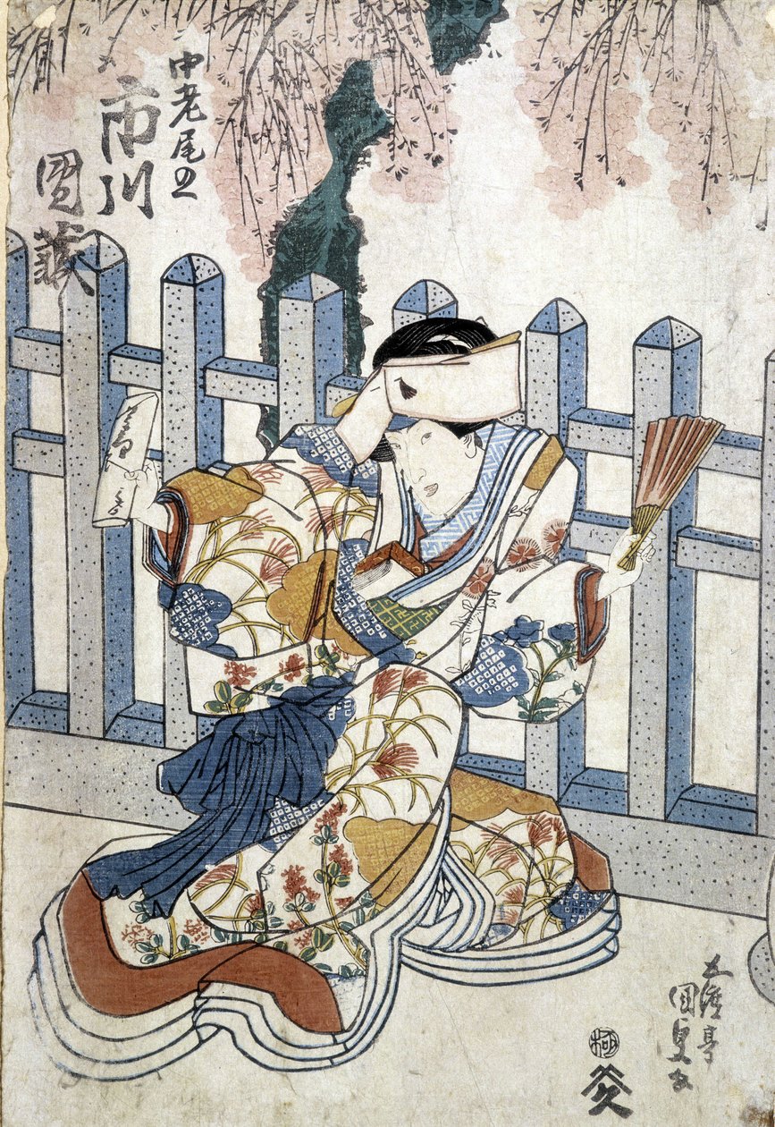 Japanese print: femme, n.d. بواسطة المدرسة اليابانية