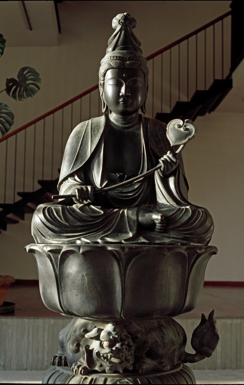 Monju Bosatsu sculpture, Hoei era بواسطة المدرسة اليابانية