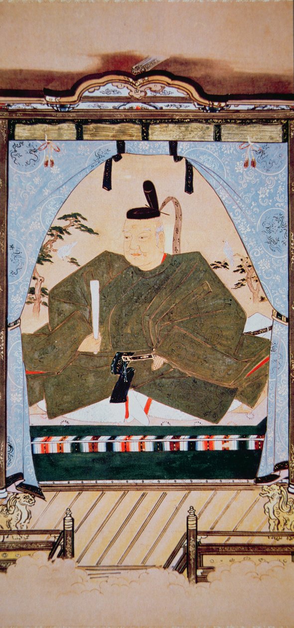 Port rai t of f shogun tokugawa Ieyasu rt d s بواسطة المدرسة اليابانية