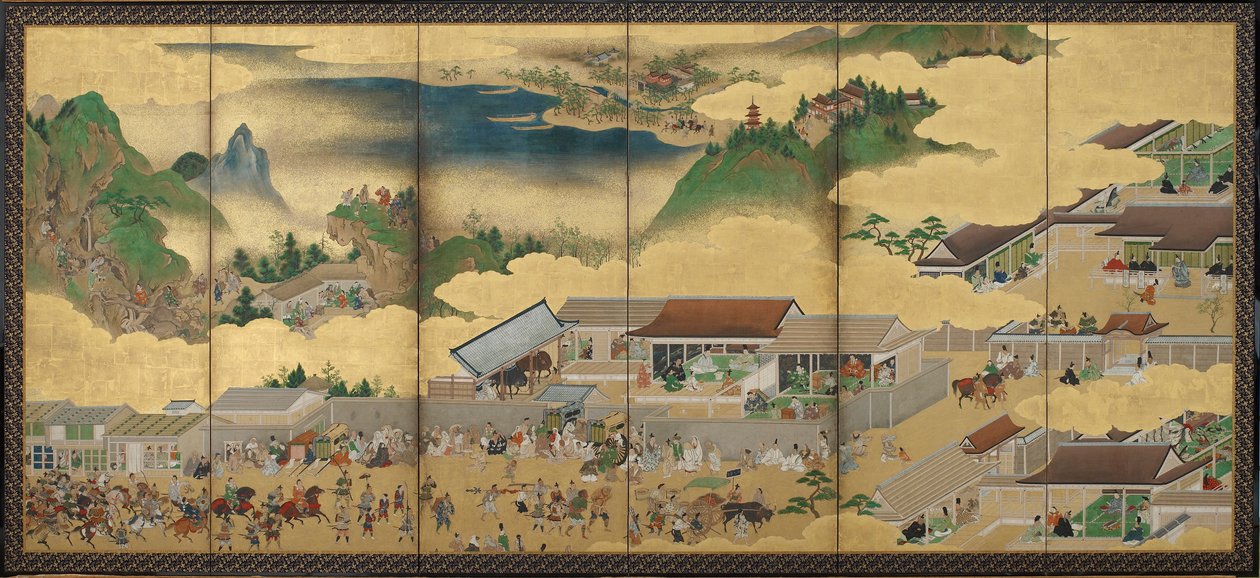 حكاية شوتين دوجي ، فترة إيدو ، c.1625-50 (حبر ، ألوان مائية غير شفافة وذهبية على ورق) بواسطة المدرسة اليابانية