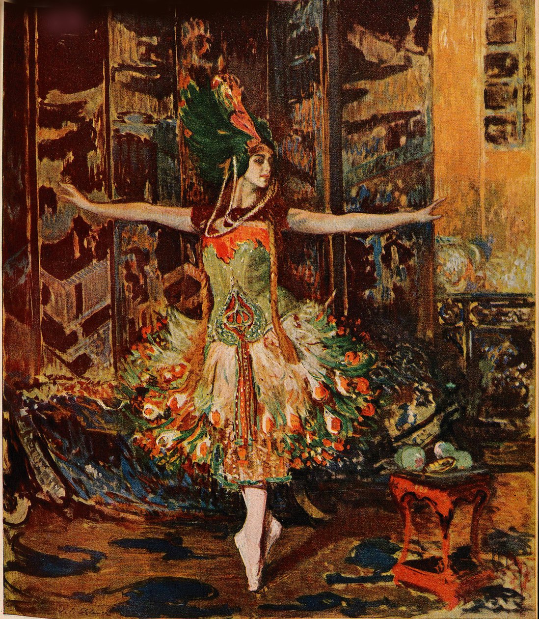 تمارا كارسافينا. غلاف مجلة Jugend ، 1914 بواسطة جاك إميل بلانش