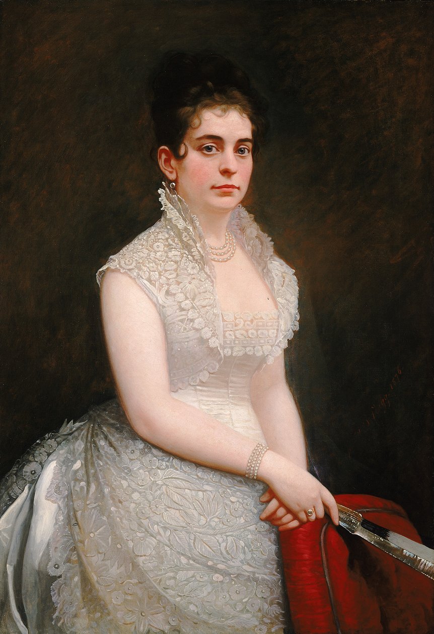 أليس بايك بارني ، في ثوب الزفاف ، 1876. بواسطة جاريد ب