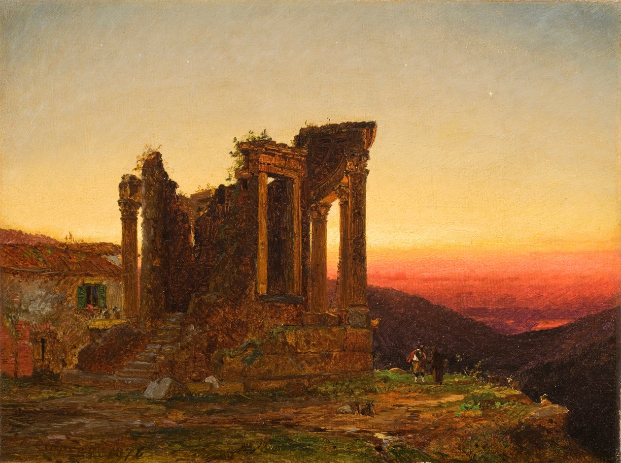 معبد العرافة ، تيفولي (الصباح الباكر في بيستوم) ، 1876 بواسطة جاسبر فرانسيس كروبسي