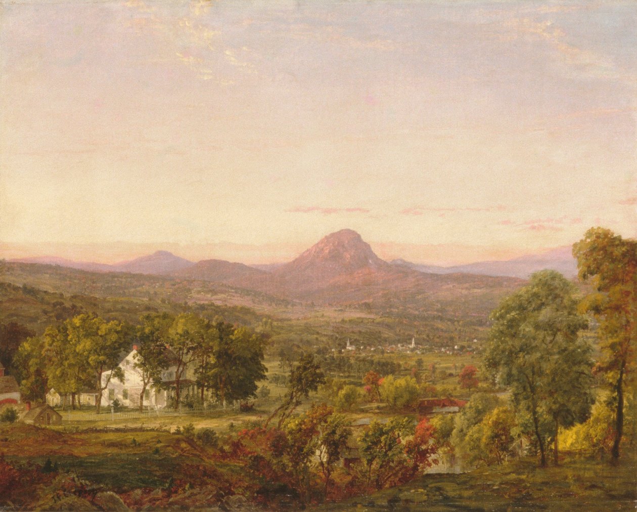 منظر الخريف ، جبل رغيف السكر ، مقاطعة أورانج ، نيويورك ، c.1870-75 بواسطة جاسبر فرانسيس كروبسي