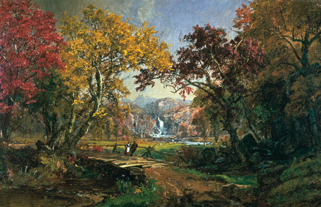 زوجان على جسر ، 1876 بواسطة جاسبر فرانسيس كروبسي