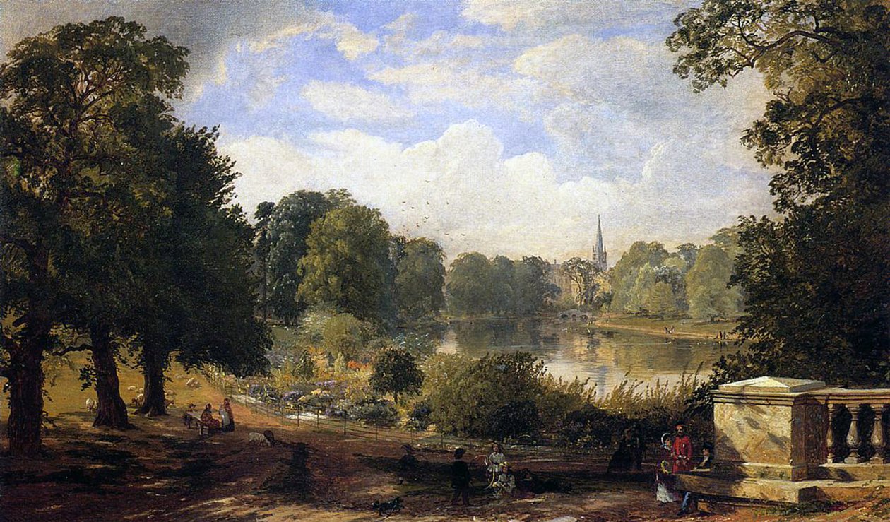 The Serpentine ، هايد بارك ، لندن ، 1858 بواسطة جاسبر فرانسيس كروبسي