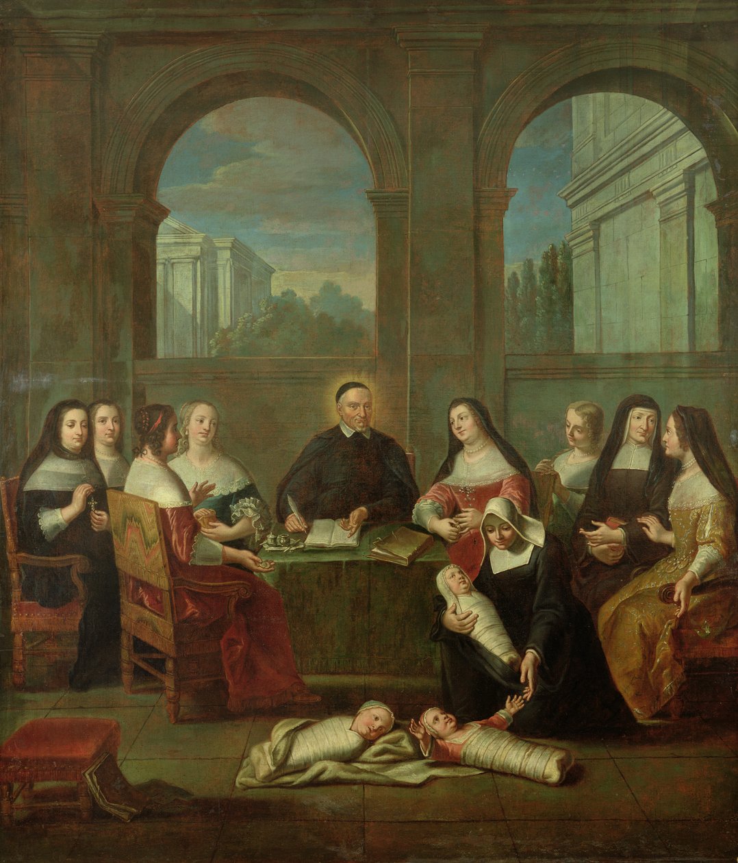 سانت فنسنت دي بول وأخوات المحبة ، ج .1729 بواسطة جان أندريه