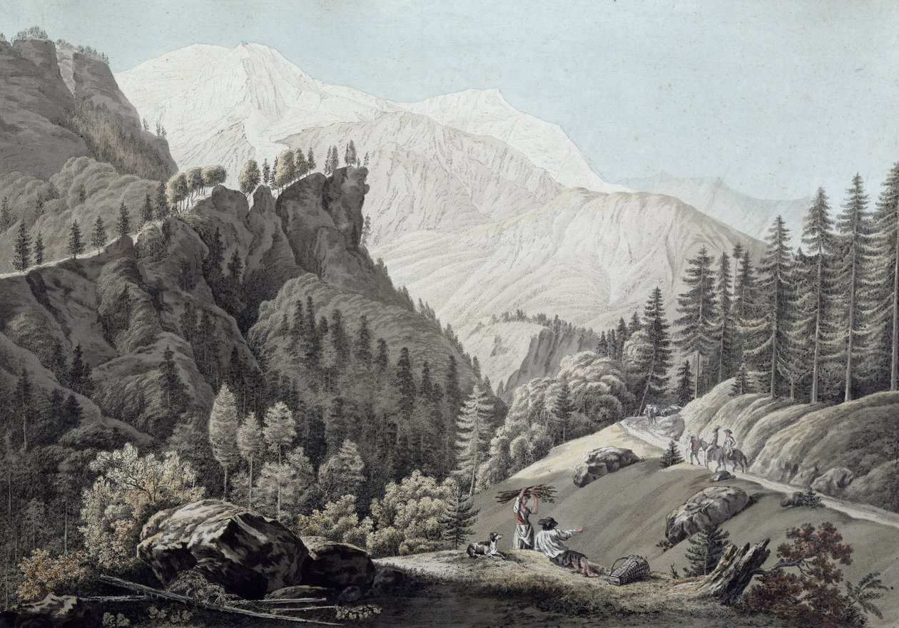 منظر لوادي شاموني ، 1789 بواسطة جان أنطوان لينك