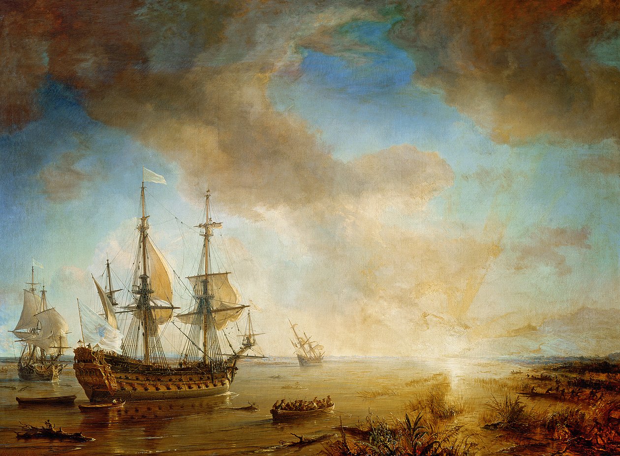 رحلة روبرت كافيلير دي لا سال (1643-87) في لويزيانا في 1684 ، 1844 بواسطة جان أنطوان ثيودور جودين