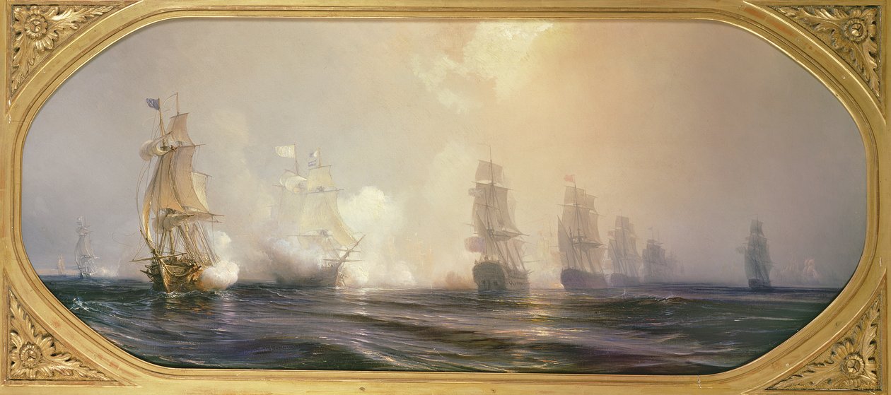المعركة البحرية في خليج تشيسابيك ، 3 سبتمبر 1781 ، 1848 بواسطة جان أنطوان ثيودور جودين