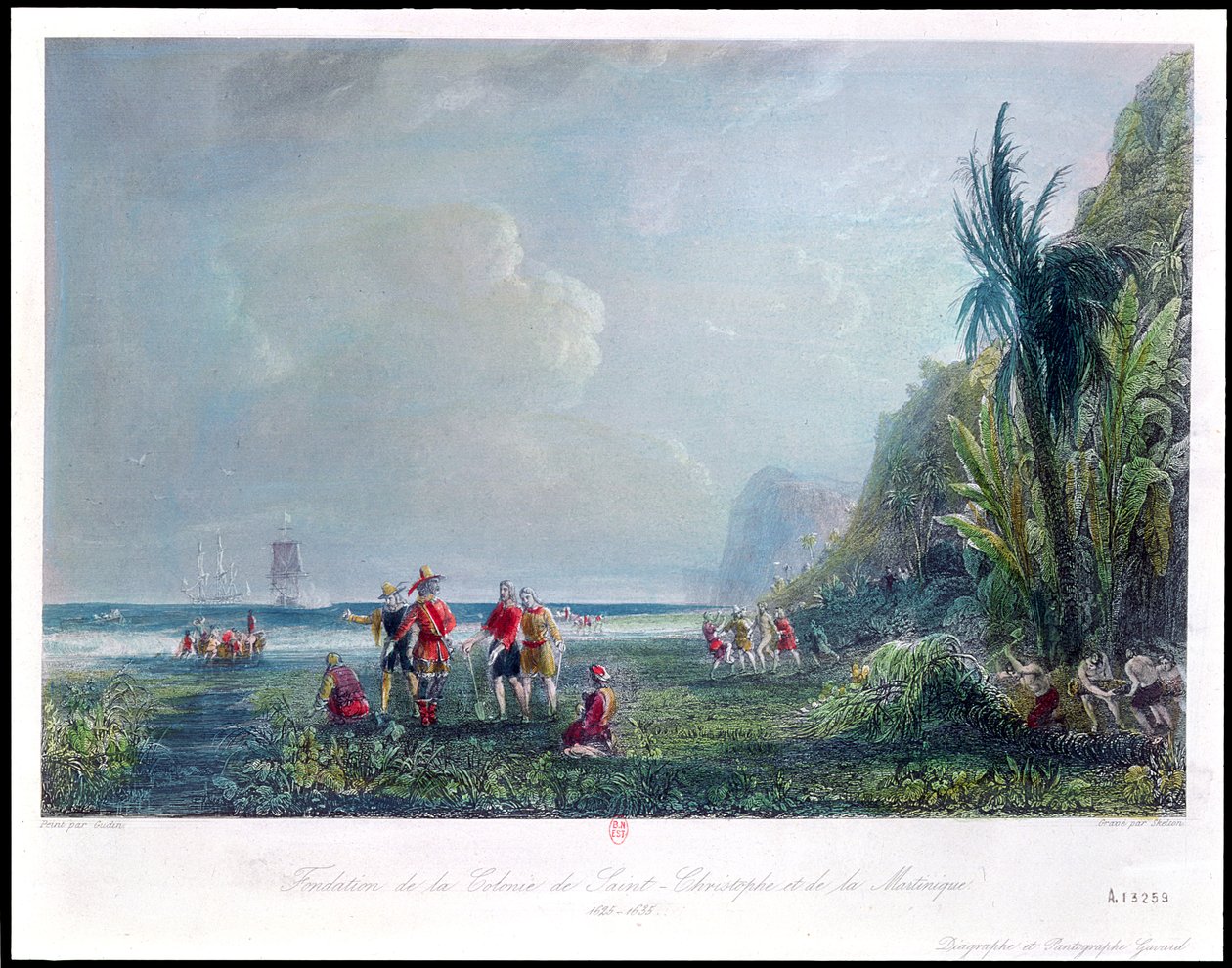 تأسيس مستعمرة سانت كريستوف ومارتينيك حوالي 1625-1635 بواسطة جان أنطوان ثيودور جودين