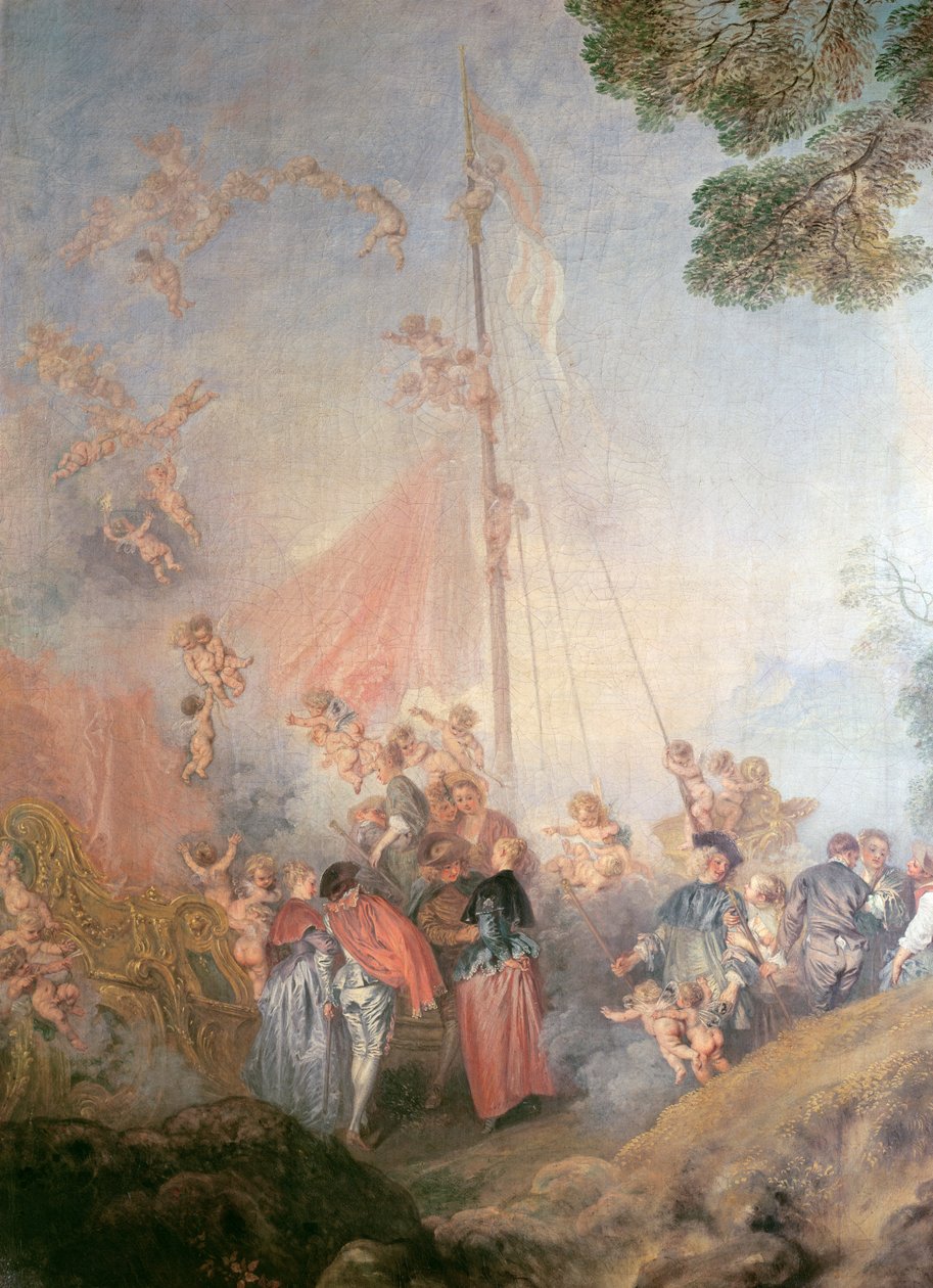 انطلاق Cythera ، 1717 (التفاصيل) بواسطة جان أنطوان واتو