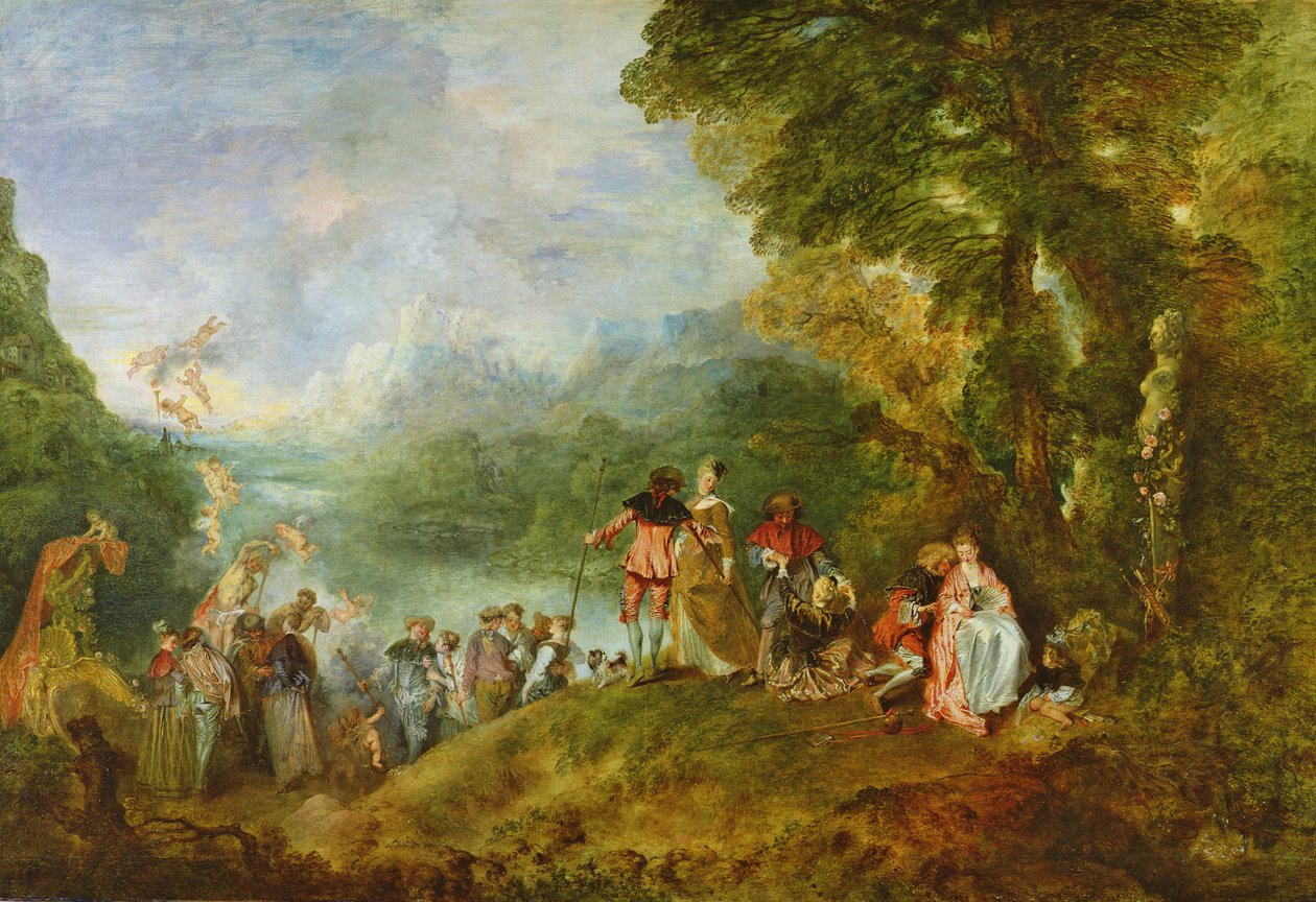 الشروع في Cythera ، 1717 (لمزيد من التفاصيل انظر 65335) بواسطة جان أنطوان واتو