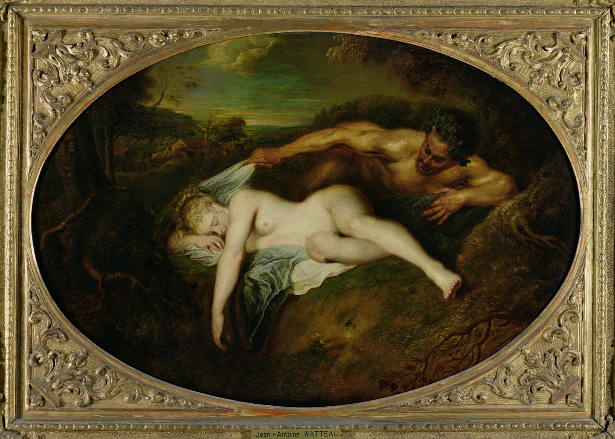 حورية و Satyr ، أو المشتري والمضاد ، 1715 بواسطة جان أنطوان واتو