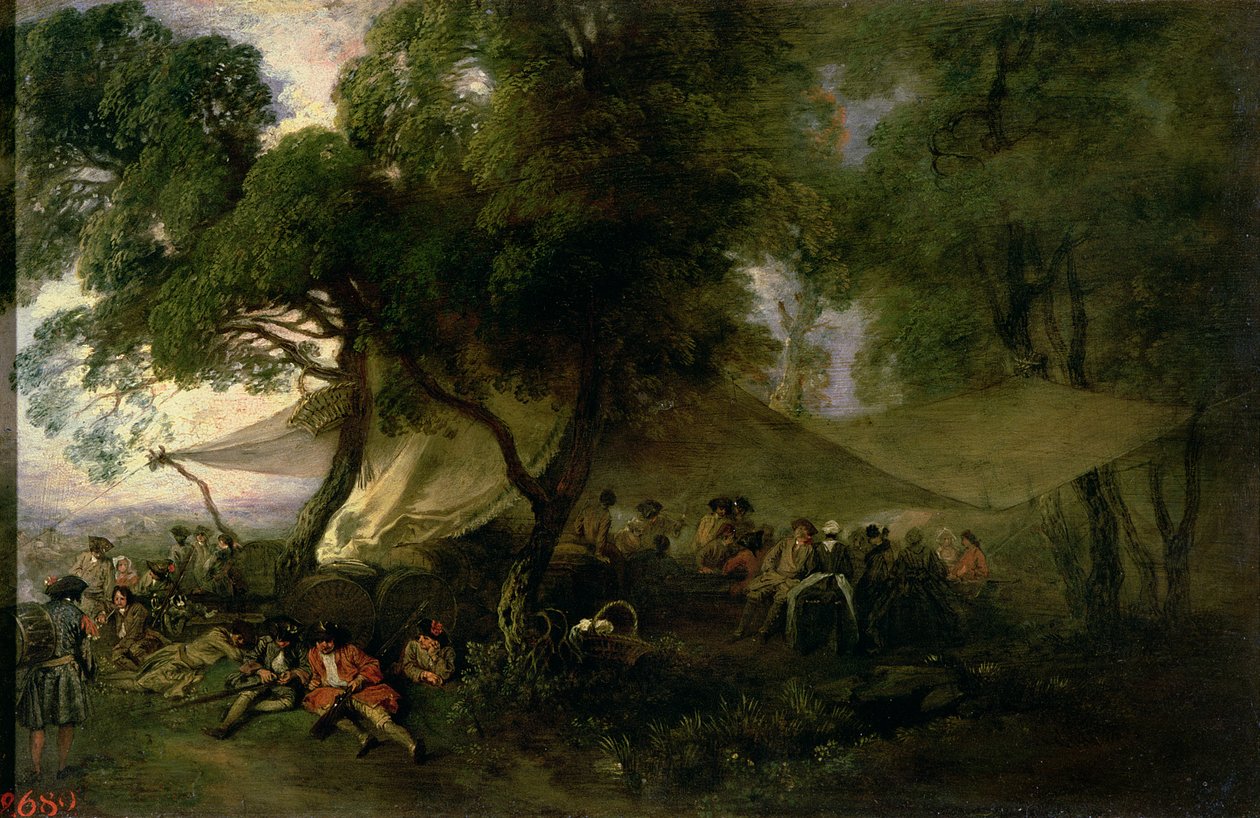 مؤجلة من الحرب ، 1712-15 (زيت على النحاس) بواسطة جان أنطوان واتو
