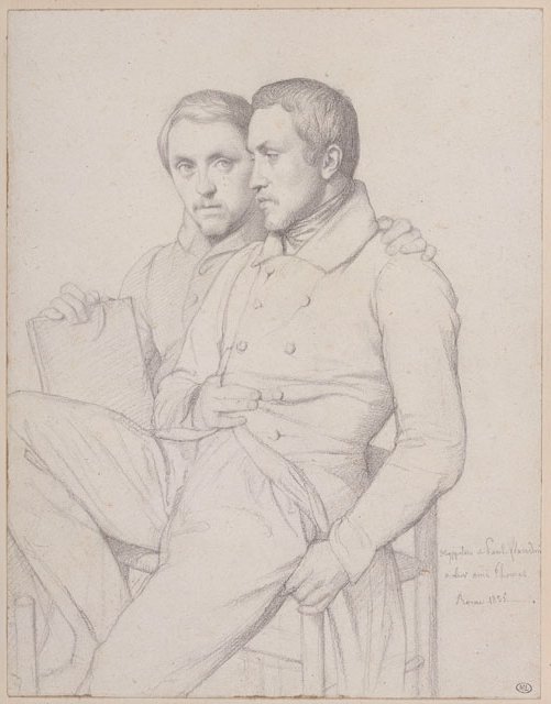 صورة شخصية مزدوجة ل Hippolyte و Paul Flandrin بواسطة جان أوغست دومينيك إنجرس