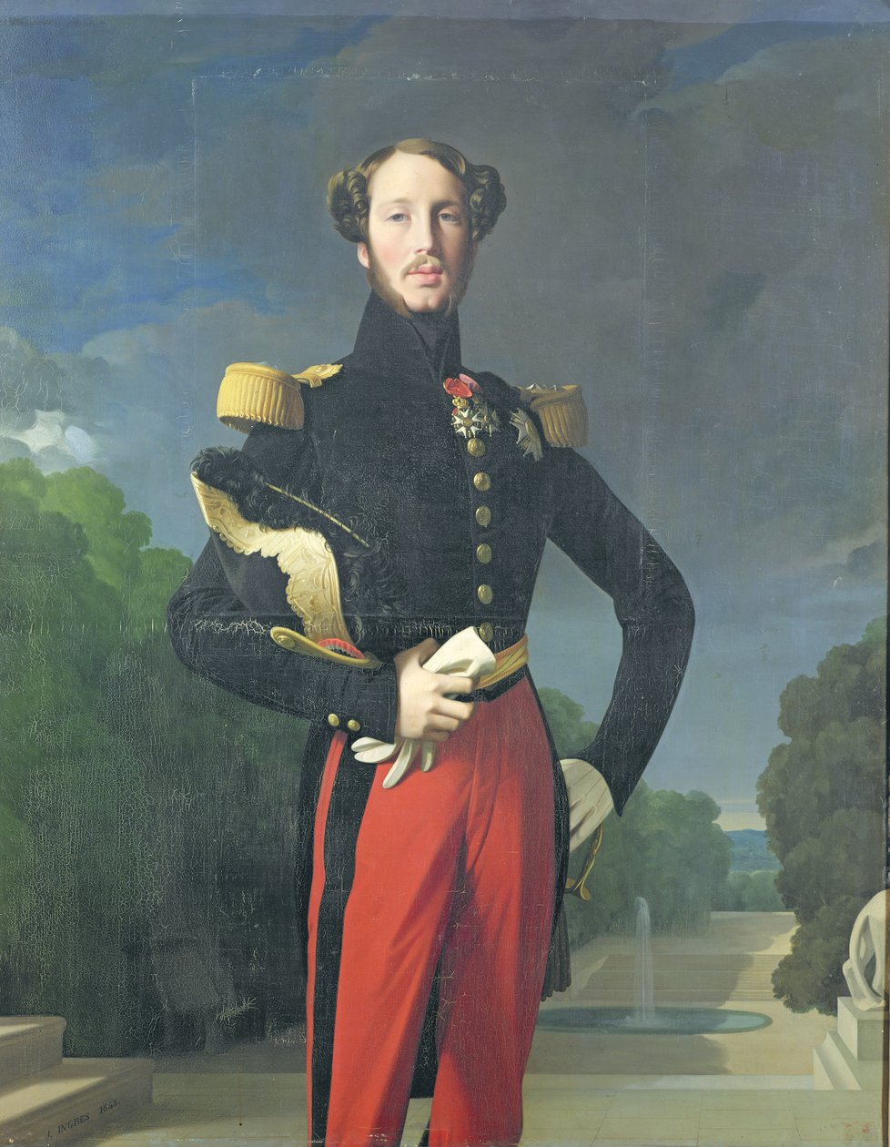 فرديناند فيليب (1810-1842) دوق أورليانز في الحديقة في سانت كلاود ، 1843 بواسطة جان أوغست دومينيك إنجرس