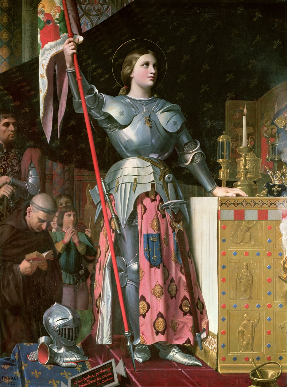 جان دارك (1412-31) في تتويج الملك تشارلز السابع (1403-61) 17 يوليو 1429 ، 1854 بواسطة جان أوغست دومينيك إنجرس
