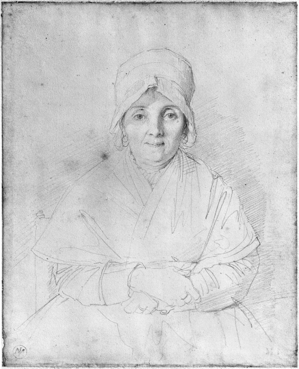 مدام إنجرس مير (1758-1817) 1814 (جرافيت على ورق) بواسطة جان أوغست دومينيك إنجرس