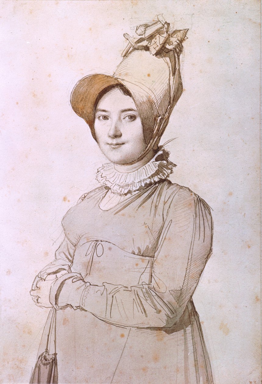 مادلين شابيل (1782-1849) 1813 (قلم وحبر ومرحاض على ورق) بواسطة جان أوغست دومينيك إنجرس