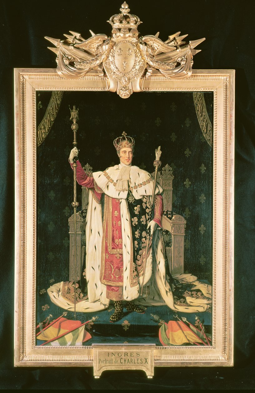 صورة تشارلز العاشر (1757-1836) في رداء التتويج ، 1829 بواسطة جان أوغست دومينيك إنجرس