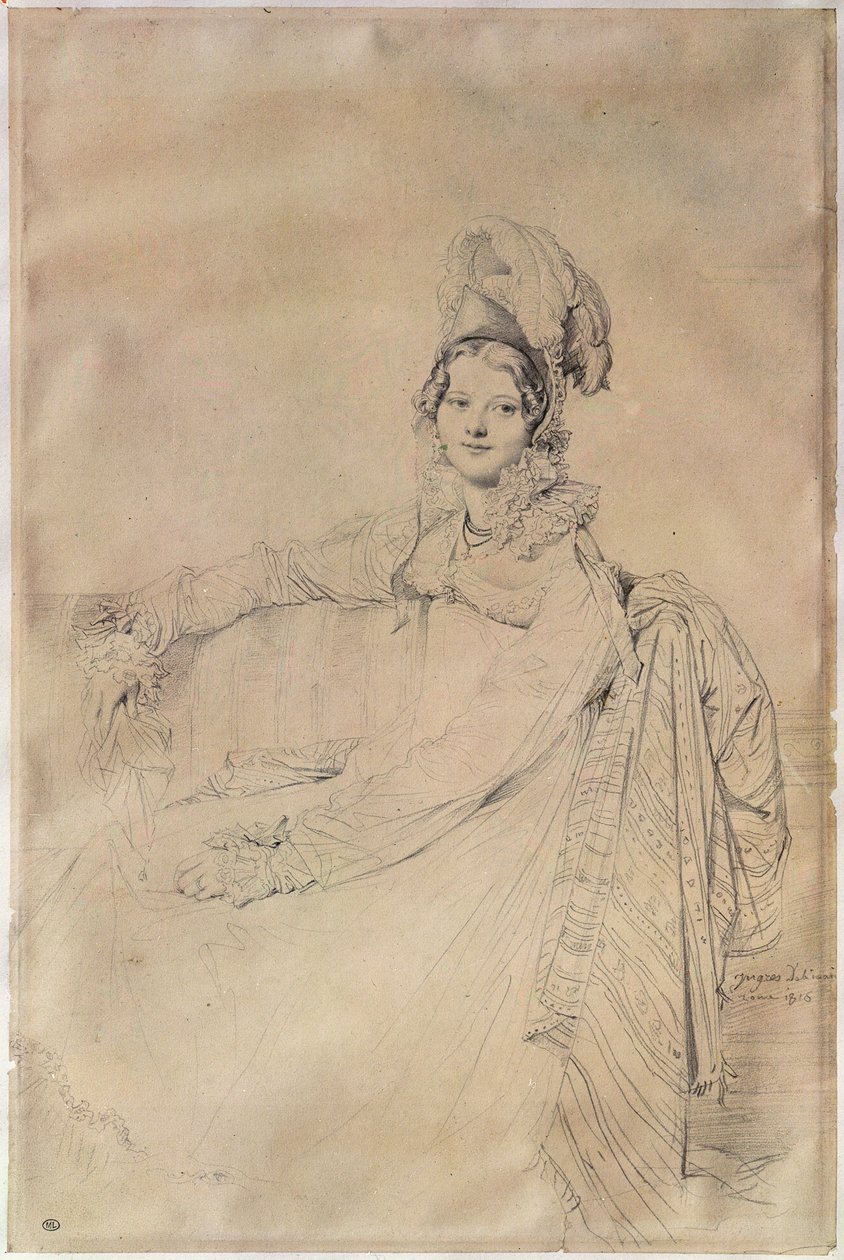 صورة مدام لويس نيكولاس ماري ديستوتشيس (1787-1831) 1816 بواسطة جان أوغست دومينيك إنجرس