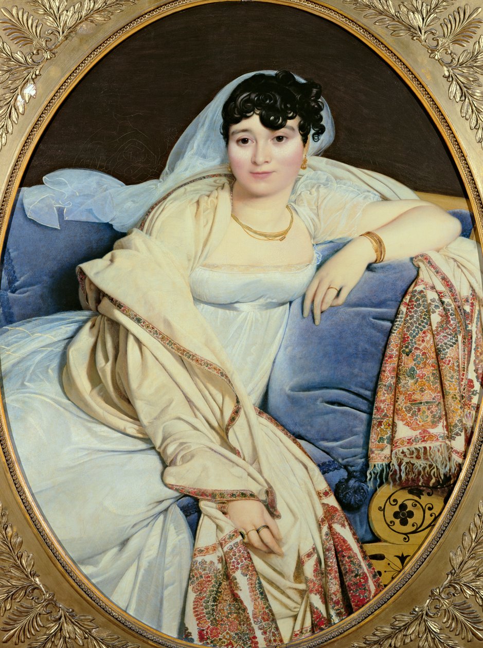 صورة مدام ريفيير (177374-1848) ني ماري فرانسواز جاكويت بيبيان Blot de Beauregard ، 1805 بواسطة جان أوغست دومينيك إنجرس