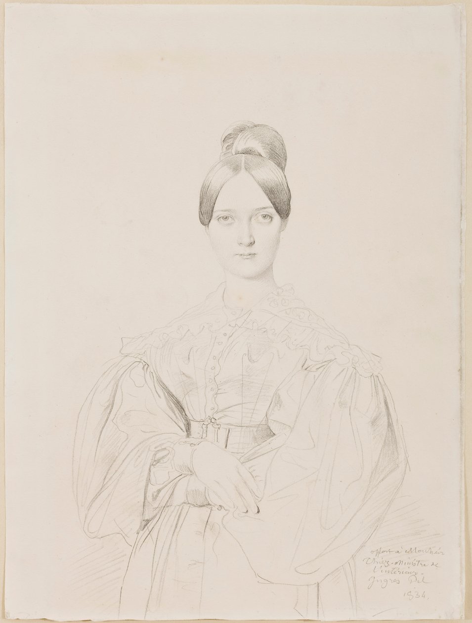 صورة مدام ثيرز ، 1834 (قلم رصاص على ورق) بواسطة جان أوغست دومينيك إنجرس