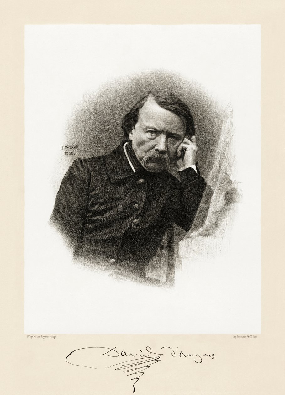 بيير جان ديفيد ، 1865-1866 بواسطة جان بابتيست أدولف لافوس
